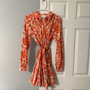 Sezane | sol dress in coral flowers